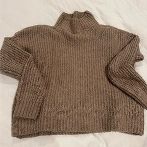 Anthropologie Taupe Turtleneck Sweater